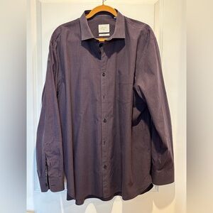 Billy Reid Shirt XXL Red Brown Men's 2XL Check Casual Button Down 100% Cotton
